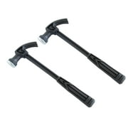 2 Pcs Plastic Handle Mini Claw Hammer Household Hammers Claw Woodworking Nail Puncher Metal Claw Hammer Emergency Tool (Black)