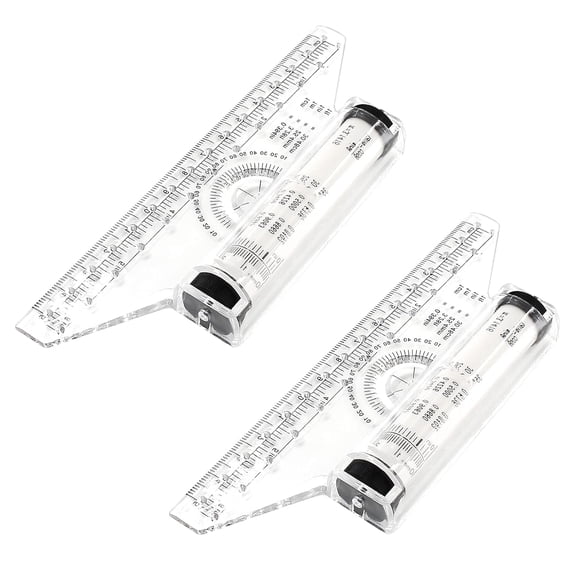 2 Pcs Plastic Measuring Rolling Ruler, 6 Inch Drawing Roller Ruler Parallel Glider Rolling Rulers Drawing Design for Measuring, Drafting