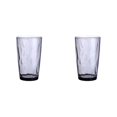 thumbnail image 1 of 2 Pcs Reusable Tumblers 17oz for Restaurant and Home, Unbreakable Acrylic Drinking Glasses, Stackable Dishwasher Safe Water Cups, Clear Drinkware for Outdoor, Drinkware, Black, 1 of 7