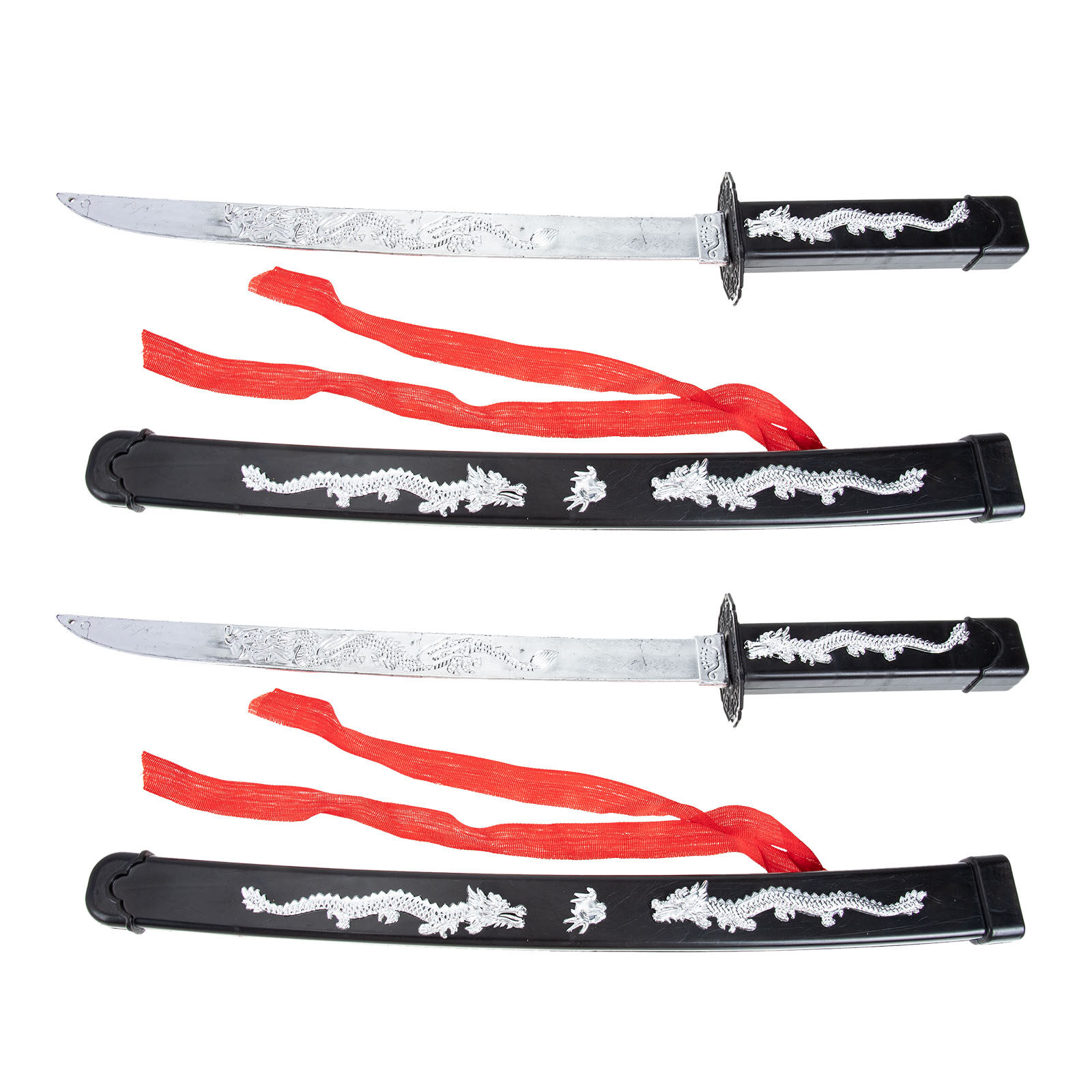 2 Pcs Plastic Sword Toys Japanese Samurai Swords Funny Cosplay Props