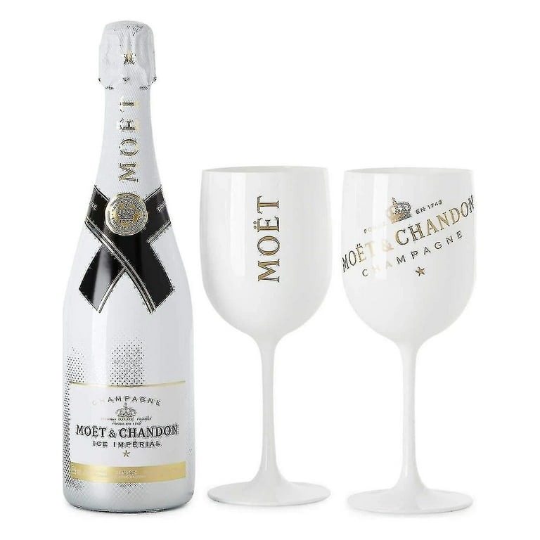 2 Pcs Plastic Wine Party White Champagne Moet Glass 