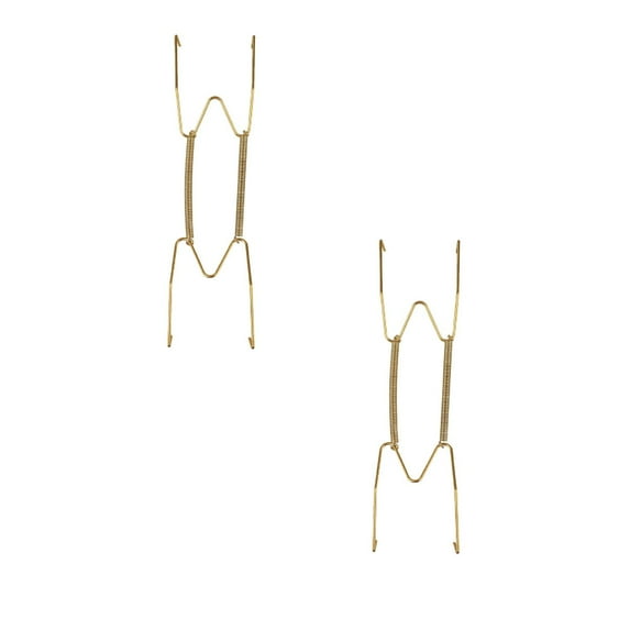 2 Pcs Plate Hanger, Plate Hanger for the Wall, Stainless Steel Invisible Heavy Duty Spring Plate Holder with Wall Hook, Secure Display for Platters and Collectible Plates