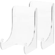 2 Pcs Plate Stand Clear Easel Holder Display Racks Small Easel Display Stand Books Acrylic