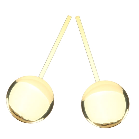 2 Pcs Pleated Horseshoe Wall Clock Pendulum Accessories 15.00X6.00X0.80CM Golden