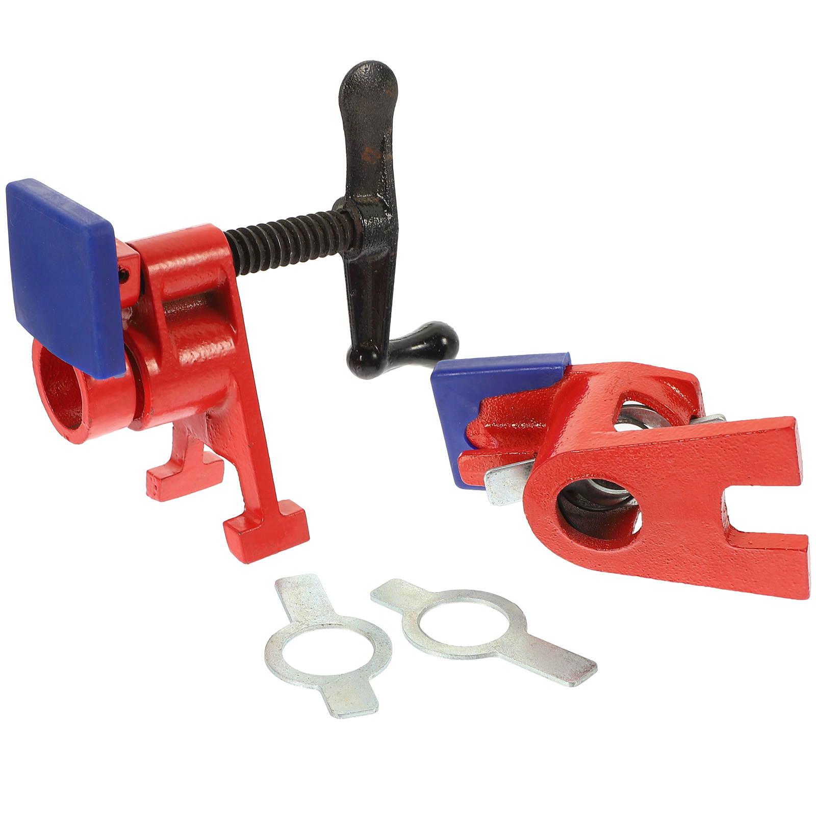 WYN 2pcs Carpentry Pipe Clamps 3/4 Inch Professional Steel Pipe Clamps