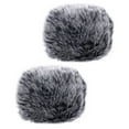 thumbnail image 1 of 2-Pack Plush Microphone Windshield Covers with Furry Foam Windscreens for Noise Reduction and Improved Clear Sound Quality, 1 of 6