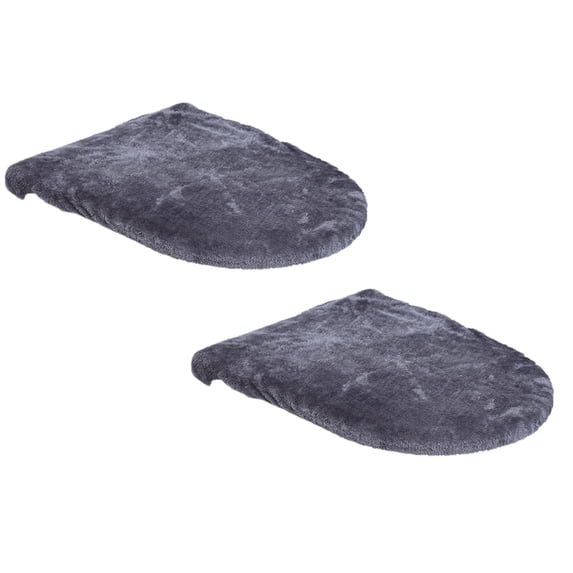2 Pcs Plush Toilet Lid Cover for Bathroom, Comfortable Soft Plush Toilet Lid Cover, Fits Most Round Elongated and Oblong Lids, Easy Installation& Cleaning