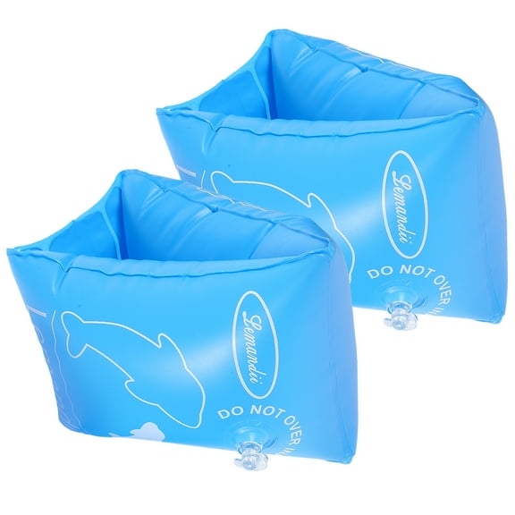 Worgeous 2pcs Inflatable Swimming Arm Floating Band Safety Sleeves for Kids in Blue Color S Size