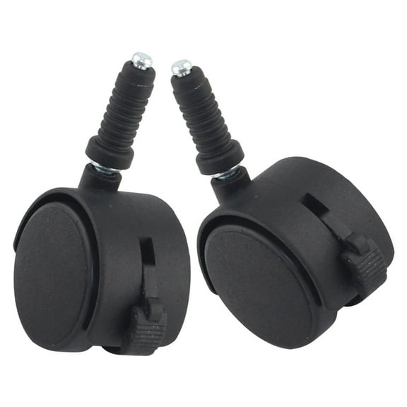 2 Pcs Pole Type Furniture Casters Plastic Chairs Wheels Replacement