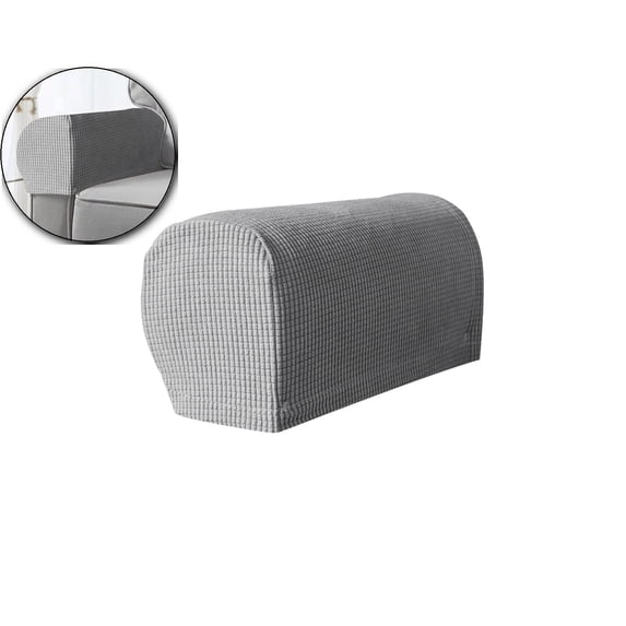 2 Pcs Polyester Plaid Sofa Armrest Cover, Elastic Arm Protector, All-Season Thickened Couch Pad for Living Room Use