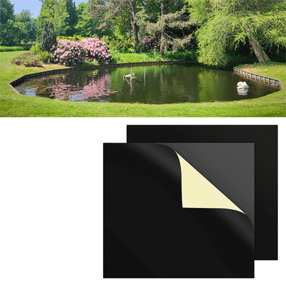 2 Pcs Pond Liner Repair,Patch-8 X 8 Inches Self-Adhesive EPDM Repair for Garden Patch Cover