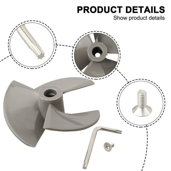 2 Pcs Pool Cleaner Impeller, RCX11000 Pool Cleaner Impeller Replacement Kit for RC9990A RC9950 RC9740 TW1400SE TigerShark Models - Plastic Parts with Screw and Adaptor Wrench