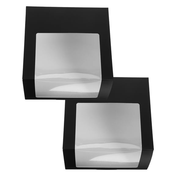 Phenofice 2-Pack Display Boxes with Window, Paperboard Storage for Caps, Hats, and Small Accessories