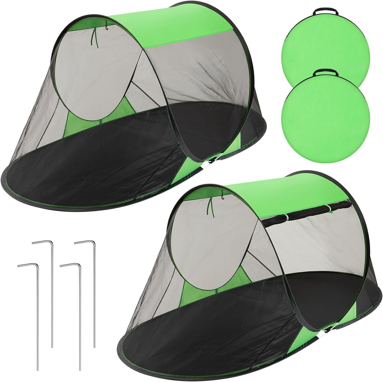2 Pcs Pop up Mosquito Net Tent for Camping One Person Pop up Bug Tents ...