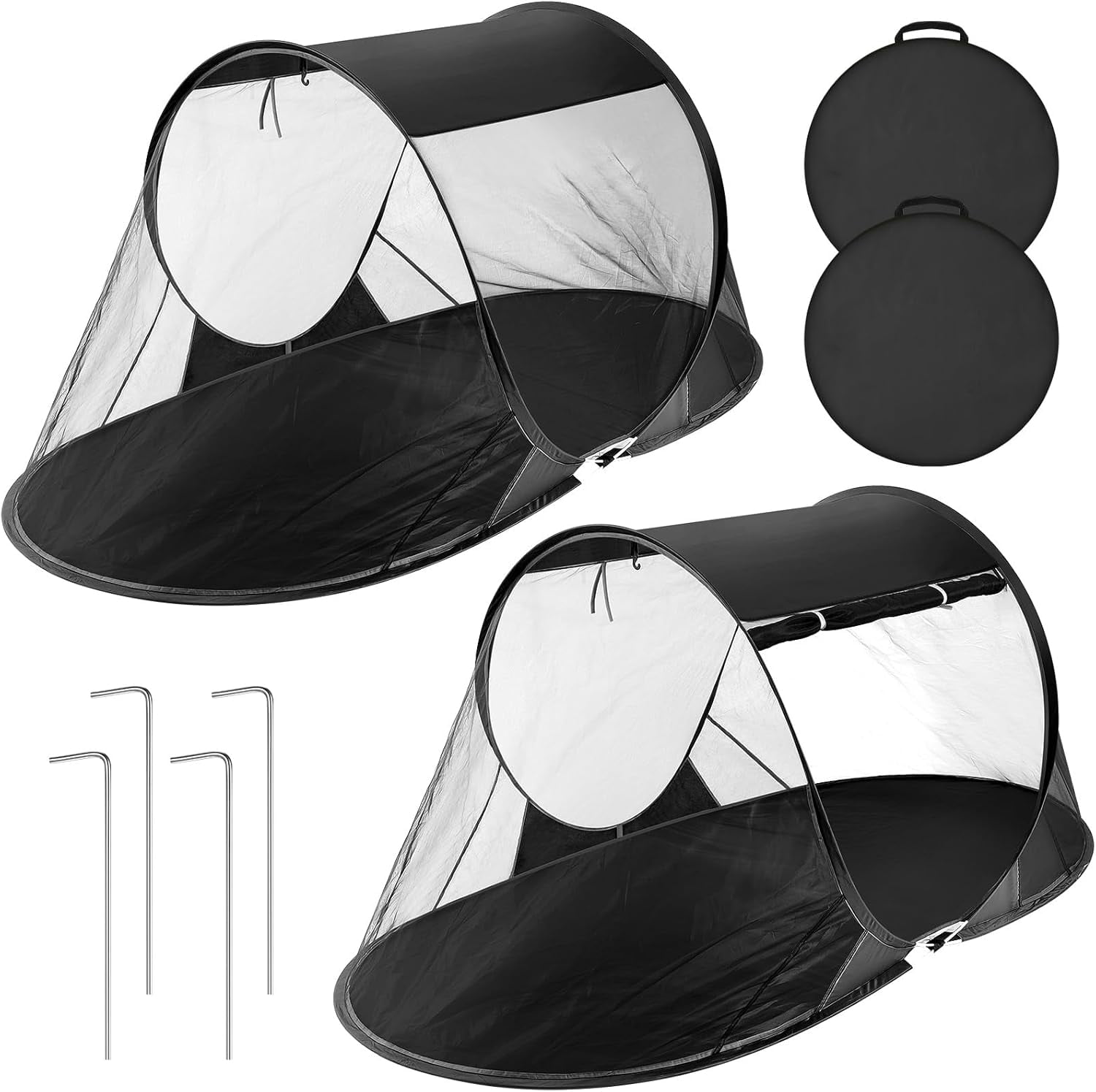 2 Pcs Pop up Mosquito Net Tent for Camping One Person Pop up Bug Tents ...