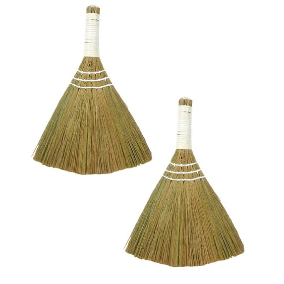 2 Pcs Portable Desktop Broom Hand Broom for Efficient Tabletop Cleaning Short Handle Design for Easy Dust Removal Kitchen Office and Home Use, 10.62x8.26 Inch, Army Green