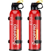 2 Pcs Portable Fire Extinguisher | 4-in-1 Small Fire Extinguisher for Home, Garage, Kitchen, Car | For Electric, Textile and Grease Fires |Easy Clean | Wall Mount Incl