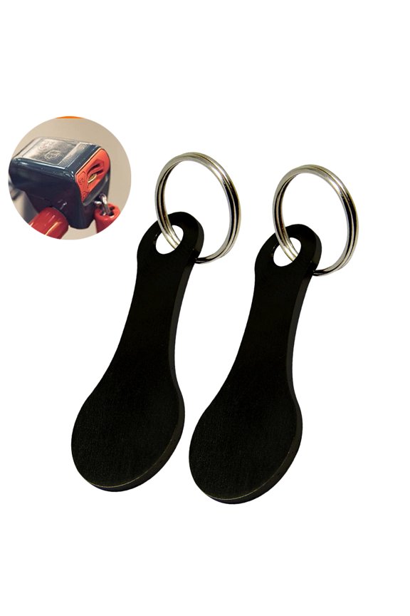 Key Ring Shopping Trolley Tokens, Portable Key Ring Metal Trolley Tokens Keyrings Decorations for Men Women Shopping2 Pcs