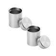 thumbnail image 1 of 2 Pcs Portable Metal Small Pill Case, Round Aluminium Alloy Pill Holder Pocket Small Pill Box Waterproof Medicine Organizer Bottle Container for Travel Outdoor Vitamin Fish Oils, 1.8"x2.7", Silver, 1 of 3