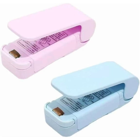 2 Pcs Portable Mini Sealing Machine,Mini Bag Sealer Food Bag Sealing Machine,Portable food bag sealing machine,Mini Sealing Machine Heat Seal Tool for Plastic Bags Snack Bags