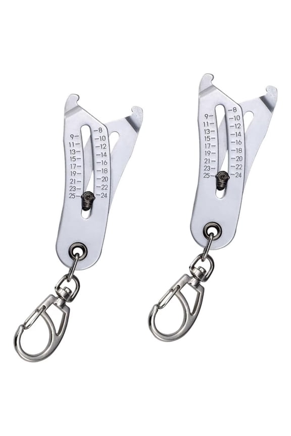 2 Pcs Portable Precise Thread Size Checker Keychain, Nut and Bolt Thread Checker Bolt Size Finder Finder Keychain Verification Tool for Fast and Precise Measurement