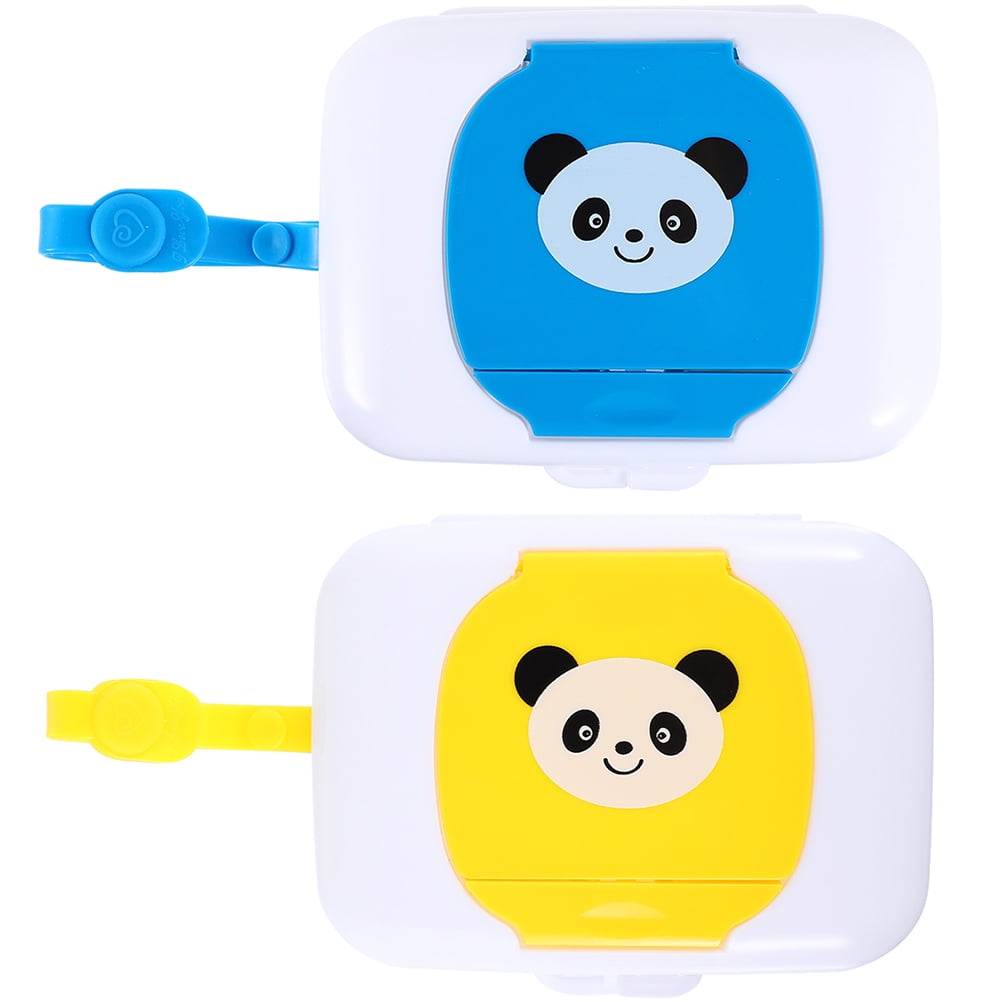 2 Pcs Portable Wipe Box Wipes Dispenser Baby Dispensers Holder Diaper
