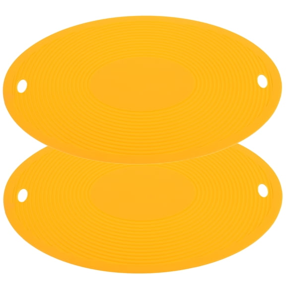 2 Pcs Pot Holders Foot Pad Anti Skid Pads Cup Coaster Silicone Trivets for Hot Dishes Heat Insulation Floor Mat
