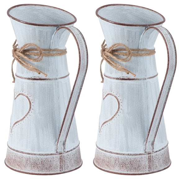 Set of 2 Heart-Shaped Plant Pots for Flowers, Decorative Indoor and Outdoor Flower for Home and Garden
