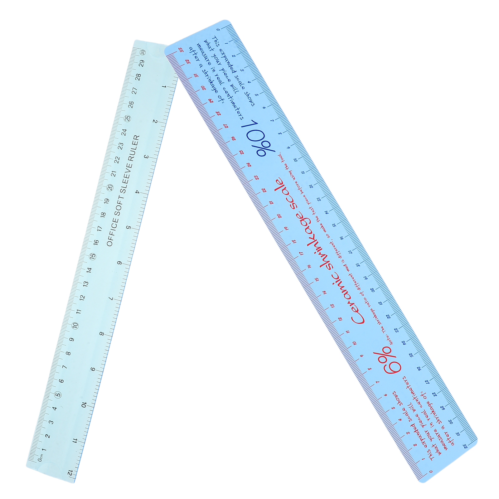 2 Pcs Pottery Ruler Terracotta Clay Clay Sculpture Measuring Tool