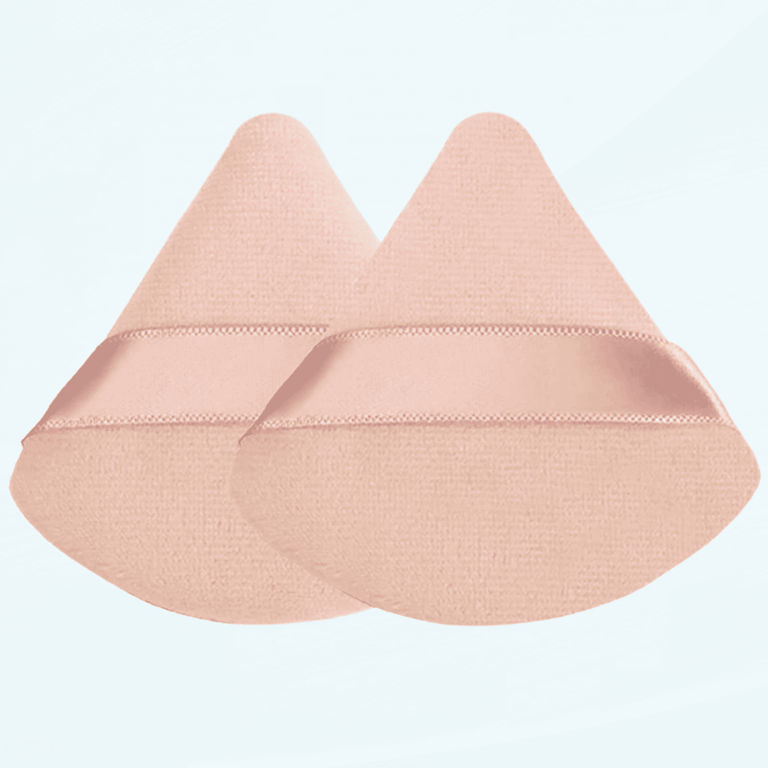 2 Pcs Powder Puff Soft Triangle Makeup Face Velour Puff for Setting