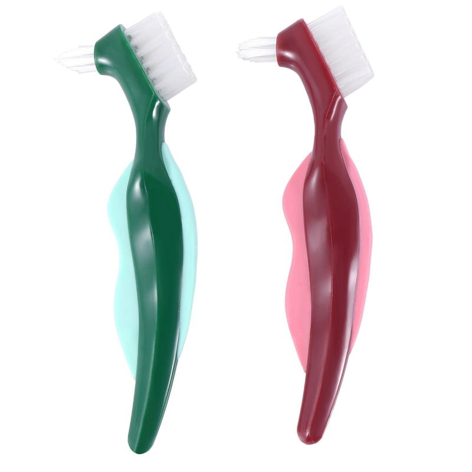 2 Pcs Premium Hard Denture Brush Toothbrush, Cleaning Brush, Multi