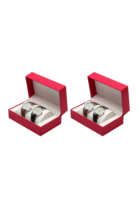 2 Pcs Premium PU Watch Storage Solutions Dustproof Design Easy Assembly