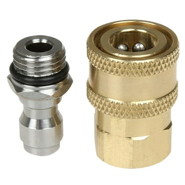 2 Pcs Pressure Washer Adapter 3/8 1/2 Inch Quick Connect Fittings Easy to Use
