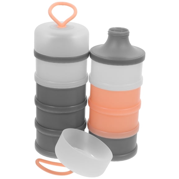 FUEENIRVA Protein Powder Travel Container Pink 2Pcs 7.5x3x3In