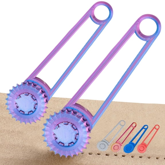 2 Pcs Professional Paperboard Perforation Cardboard Punch Tools,Manual Cardboard Box Modification Tools for Paperboard, Laminates (Purple)