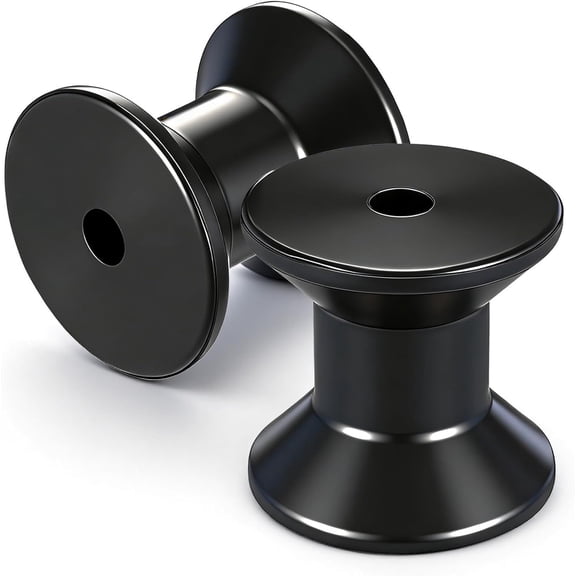 2 Pcs Protective Boat Trailer Bow Stop Roller 3''1/2'' Wear-Resistant Polyurethane Robust Black Rubber Boat Trailer Bow Stop Roller, Trailers Replacement Parts & Accessories Easy to Install