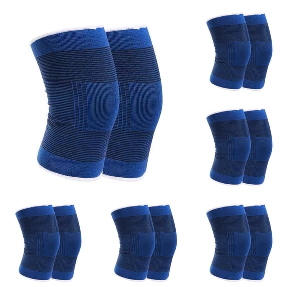 2 Pcs Protective Knee Brace Support Sleeves Adjustable Elastic Muscle Sports Stretchy Knee Protective Belt Brace Support Knee Sleeve Brace Guard Sport