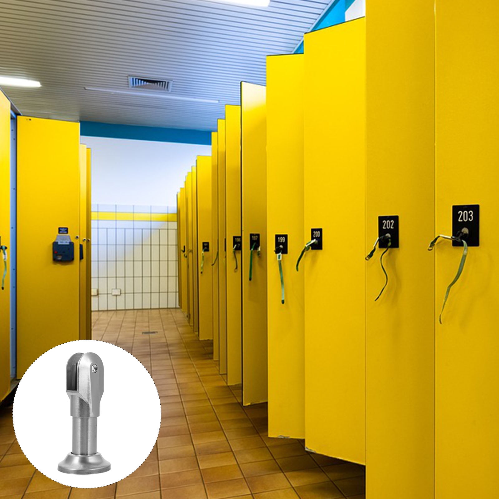 2 Pcs Public Restroom Partition Feet Stainless Toilet Partition