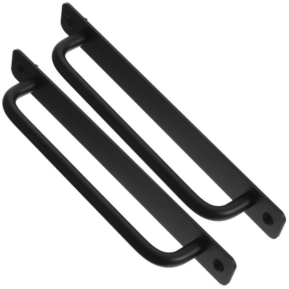 2 Pcs Pull Handle for Shed Doors Kitchen Handles Mesh Automatic Black