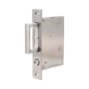 2 Pcs Pulls and Pocket Pull, Zinc Alloy Invisible Side Mount Concealed Sliding Pocket Door Handles, Modern Minimalist Pocket Door Hardware for Interior Doors, Silver