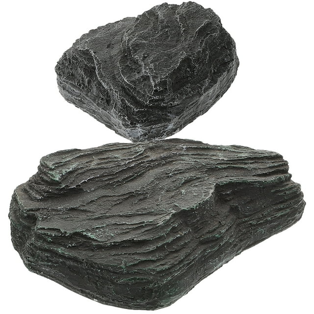 2 Pcs Pumice Stone Aquarium Decor Decorative Fish Tank Stone Faux Rocks ...