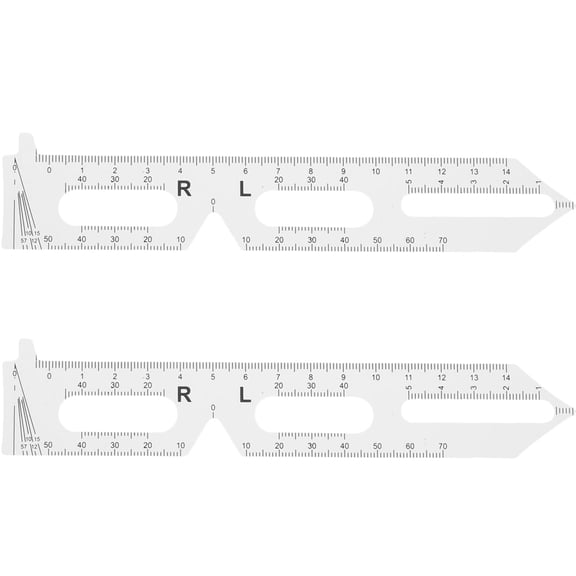 2 Pcs Pupil Distance Ruler Portable Optical Measuring Tool 6.88 X 1.37 in