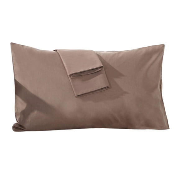 2 Pcs Pure Color Pillow Covers, Standard Cotton Set, 400 Thread Count