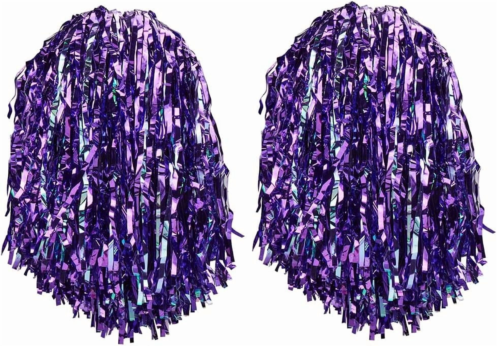 Cheer Baton Rack 2 Pcs Purple Cheerleading Blue Metallic Cheerleader with Baton Handle ...
