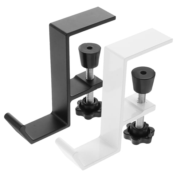 Homoyoyo Aluminum Clamp-On Hooks for Desk or Home Use, Easy to Install, 2 Pieces, and Space-Saving