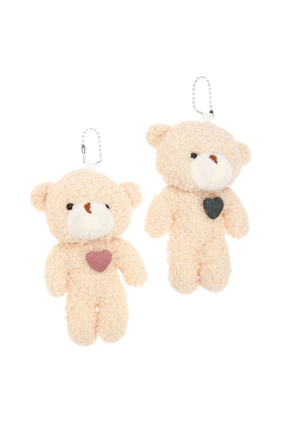 Masteelf Adorable Assorted Color Bear Keychain Pendant for Decoration Lightweight Portable Stuffed Animal Charm