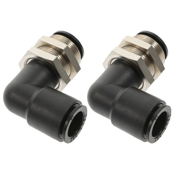 2 Pcs Connector Elbow Bulkhead Joint Air Hose Fitting