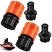 2 Pcs Quick Connect Flush Kit Compatible with 1996-2011 Sea-Doo GTX XP RXT RXP, Marine Outboard Motor Flush Adapter for 2/4-Stroke PWC Jet Ski