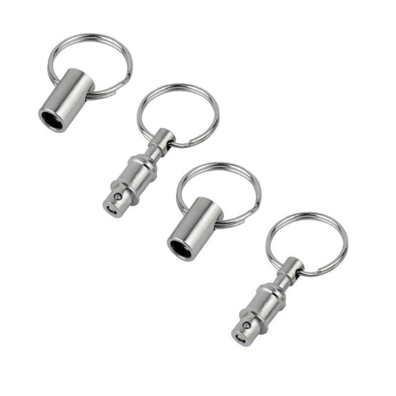 2 Pcs Quick Release Detachable Keychain, Quick Release Detachable Pull Apart Key Rings Keychains,Double Spring Split Snap Seperate Chain Lock holder Convenient Accessory