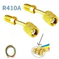 thumbnail image 1 of 2 Pcs R410a Adapter for Mini Split, 5/16" SAE Female Quick Couplers to 1/4" SAE Male Flare for HVAC System, 45 Degree Angled Charging Vacuum Adapter, 1 of 9